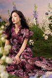 Outlet | Đầm suông tơ ngắn tay kèm đai