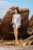Outlet | Quần short dáng A họa tiết kẻ
