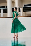 Outlet | (3 màu) Đầm maxi hoa xoè ba tầng bèo nhún