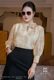 Outlet | (3 màu) Áo kiểu hoa Tơ tay lỡ