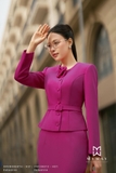 Outlet | Áo vest ôm công sở có phụ kiện đai và hoa