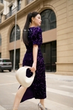 Outlet | Áo kiểu bo gấu nhung dệt kim sa