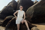Outlet | Quần short cạp cao họa tiết ren