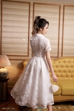 Outlet | (2 màu) Đầm xòe sơ mi tơ 2 lớp