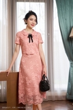Outlet | (2 màu) Chân váy xòe ren Peach