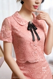 Outlet | (2 màu) Chân váy xòe ren Peach