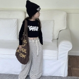 Áo croptop dài tay đen