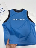 Set Ngắn Áo Sport Xanh Quần Xám SN