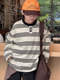 Áo Dài Be Sọc Đen PL