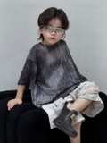 Áo Ngắn Đen Rách Lưới FS