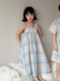 VÁY DÀI KẺ NHIỀU MÀU KM