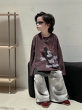 Áo Dài Tím Mickey AY