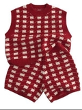 Set Len Ngắn Caro Trắng Đỏ MQ