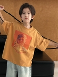 Áo Ngắn Vàng Hình bé SN