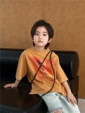Áo Ngắn Vàng Hình bé SN