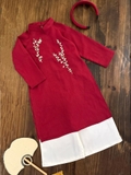 SET Áo Dài Đỏ Thêu Hoa