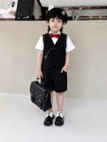 SN Gile Đen Khóa + Sơ Mi Nơ Đỏ YH