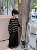 QD Đen Ống Rộng Kèm Dây Lưng FS
