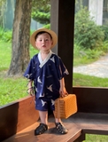 Set Ngắn Xanh Phi Hạc Dây Buộc AH