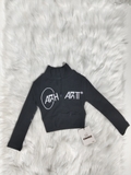 Áo Croptop Dài Cổ Khóa Kéo