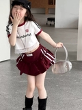 SN Áo Thể Thao Trắng+CV Đỏ YK