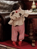Body Suit Kẻ Xanh Kèm Choàng