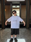 AN Trắng Mix Áo Chữ Đen Ly