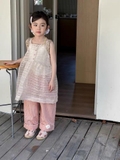 SD 2 Áo Kem+Quần Caro Cam YY