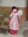 Set Yếm Hồng Loang Kèm Cài