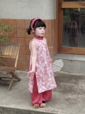 Set Yếm Hồng Loang Kèm Cài