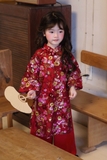 Set Áo Dài Đỏ Kim Sa Quần Đỏ