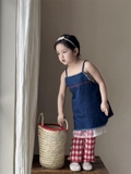 SET ÁO DÂY JEAN & QUẦN CARO ĐỎ