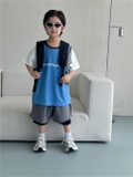 Set Ngắn Áo Sport Xanh Quần Xám SN