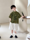 SN Áo Rêu Quần Be Dây Kèm Quạt YH