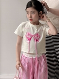 SET Dài Áo Trắng & Quần Caro Hồng TC