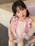 Jump Bơi Kem Ren Nơ Hồng DH