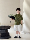 SN Áo Rêu Quần Be Dây Kèm Quạt YH