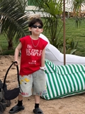 Áo Ba Lỗ Đỏ Chữ Trắng FS