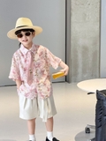 SN Sơ Mi Hồng+Quần Be Dây Kèm Cavat YH