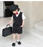 SN Gile Đen Khóa + Sơ Mi Nơ Đỏ YH