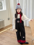 SD Áo Trắng+Quần Yếm Hellokitty Đen