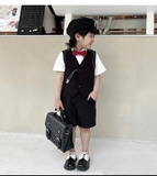 SN Gile Đen Khóa + Sơ Mi Nơ Đỏ YH