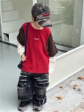 Áo Dài Nâu Đỏ Giả 3 Lớp SN