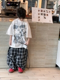 Áo Ngắn Trắng Hình Xám FS