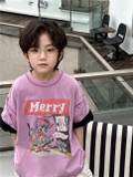 Áo Ngắn Hồng Merry SN