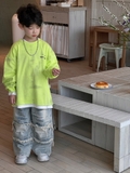 Quần Dài Jean Xanh Wax Rách FS