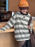 Áo Dài Be Sọc Đen PL
