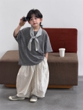 SD Áo Xám Dây+ Quần Kẻ MG