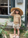 Set Bơi Nâu Quần Kẻ DS