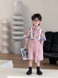 SN Áo Hoa Quần Hồng Kèm Đai YH